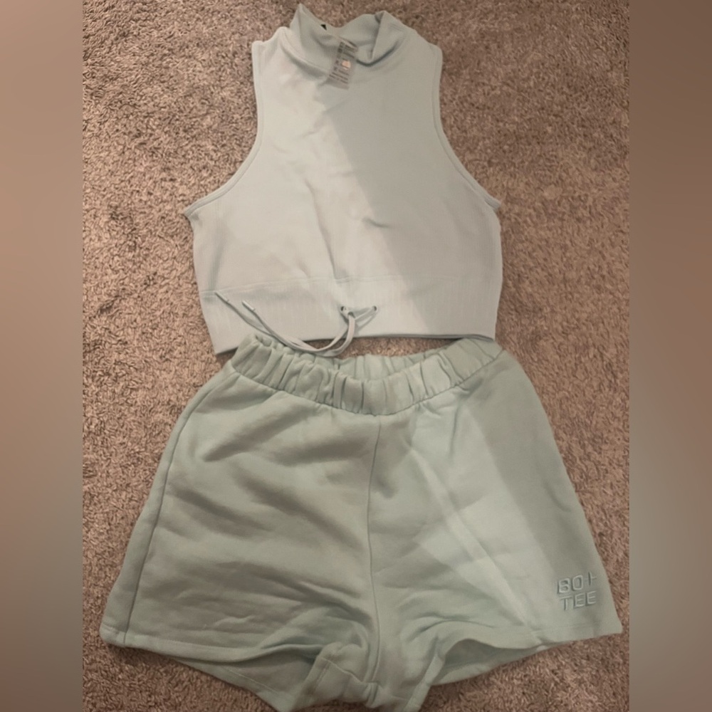 Bo+Tee Blue Workout Set